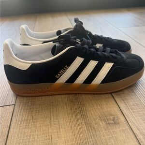 Adidas Gazelle Black White Gum Sole Sneakers men